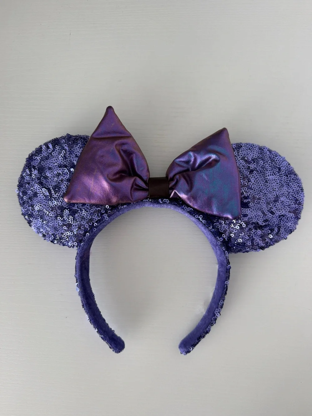 Purple Sequin Mickey Ear Headband